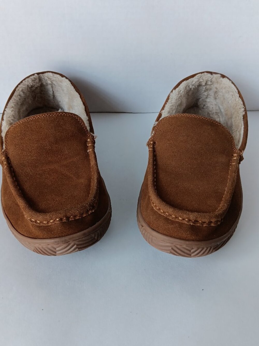 Sizes 11~12 George Men`s Hillcrest Suede Moccasin Slippers
